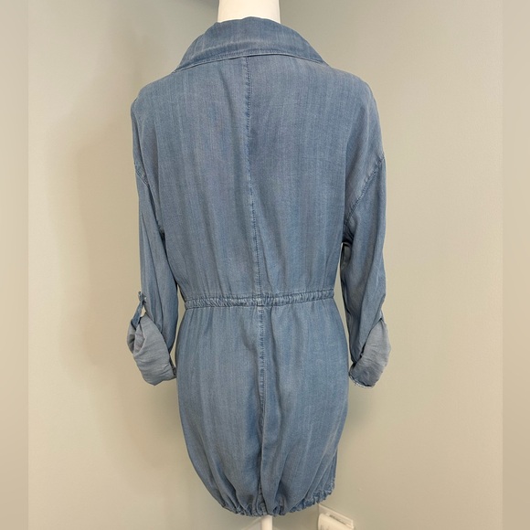 LULUS London Skies Women’s Shirt Dress Jacket Chambray Sz Small Comfy Casual - Picture 5 of 13
